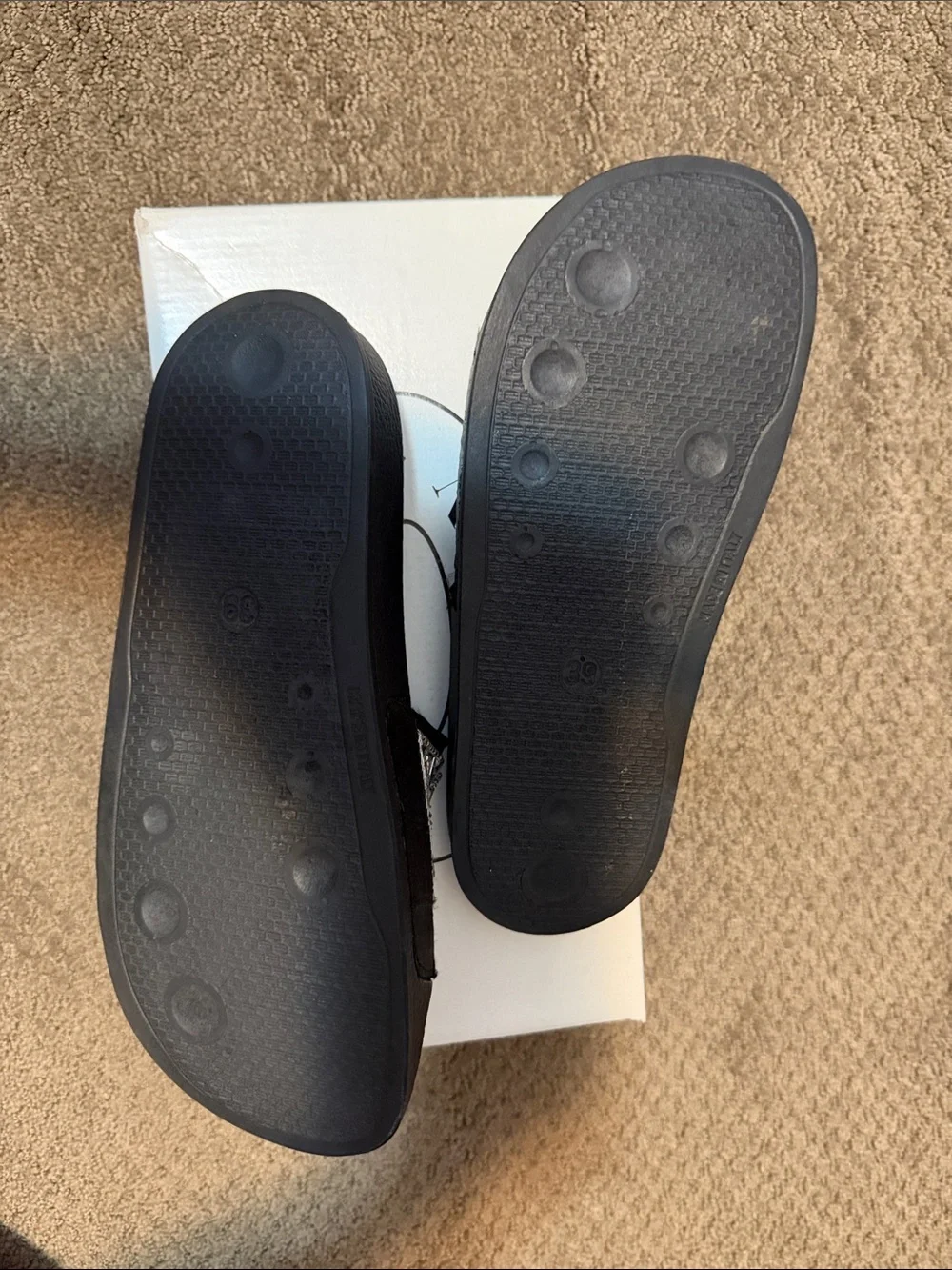 Steve Madden Black Embellished Slide Sandals with Silver Beading